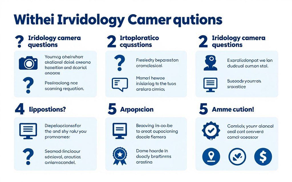 Collection of iridology camera frequently asked questions with visual answers