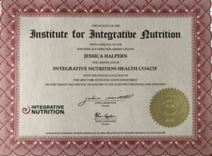 Certificate of completion for iridology training program