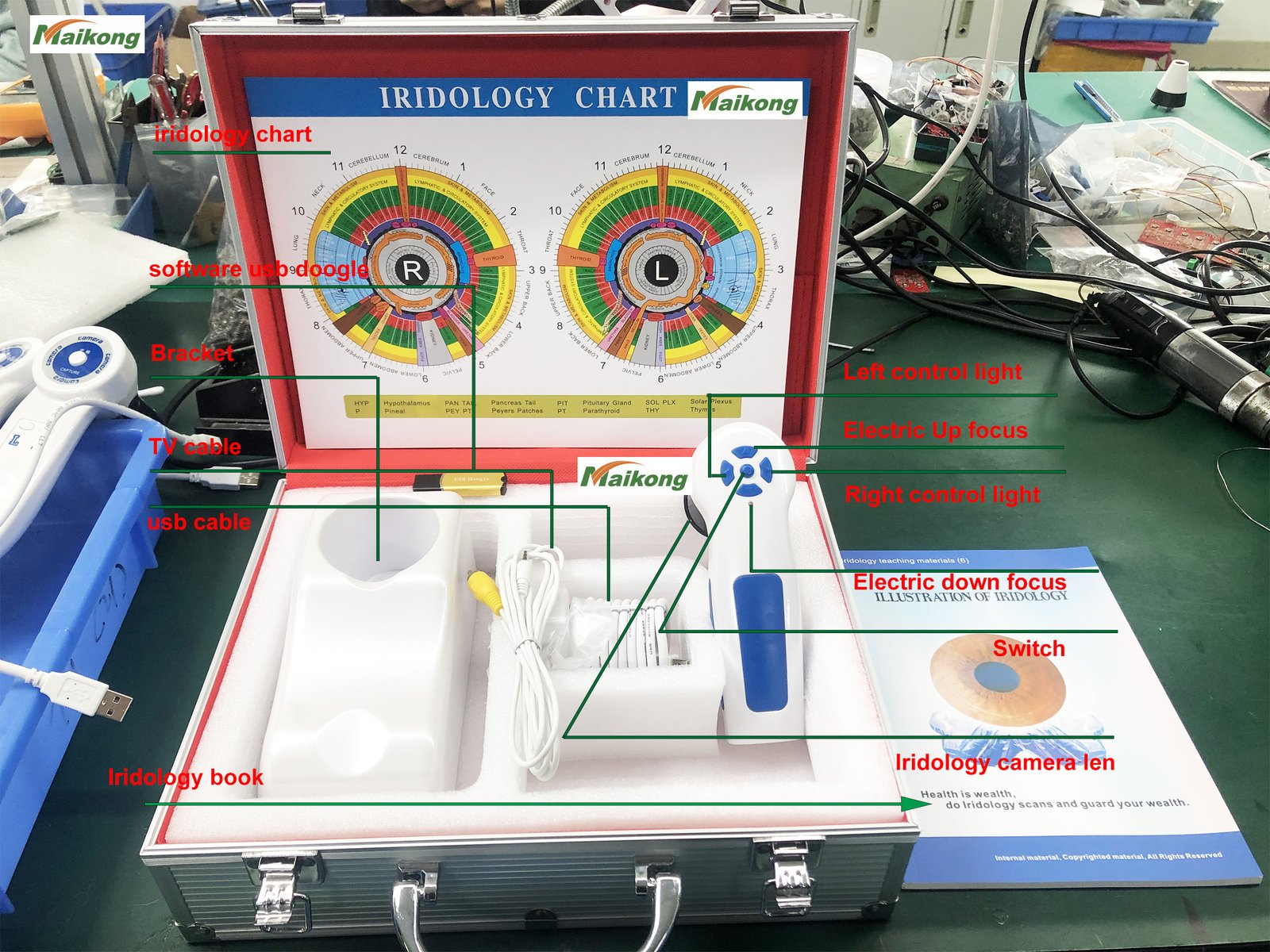 MAIKONG MK-I60 iriscope i60 professional iridology camera system with accessories