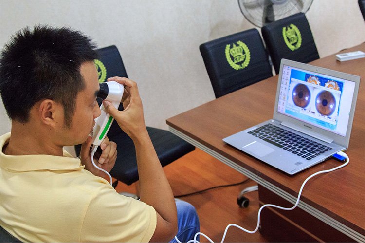 Various healthcare settings using iridology cameras