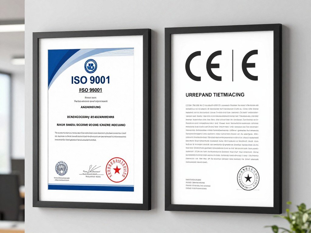 MAIKONG ISO 9001 and CE certification documents displayed