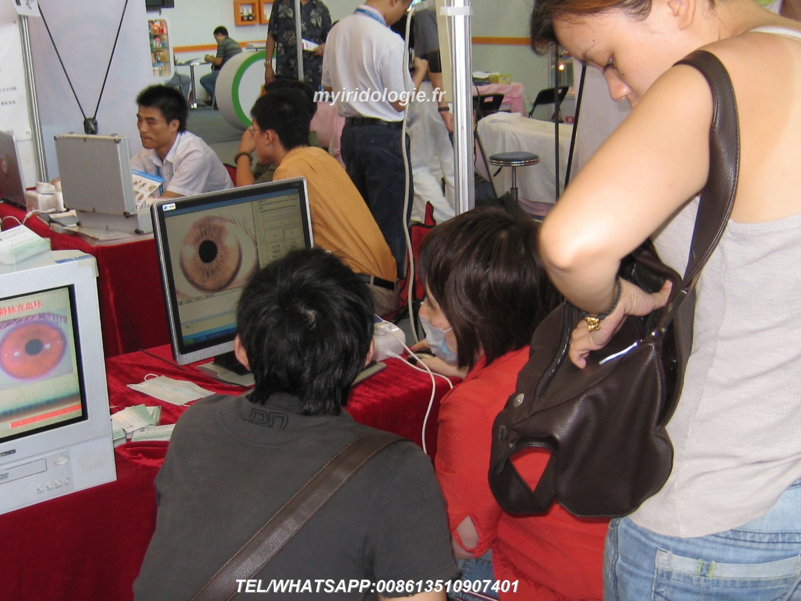 MAIKONG iridology camera manufacturing facility in Shenzhen, China, showing modern production lines and quality control equipment