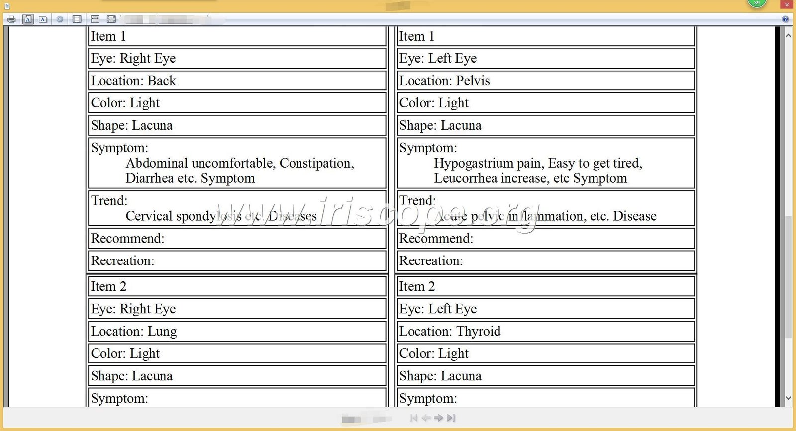 Data backup and restore interface screen