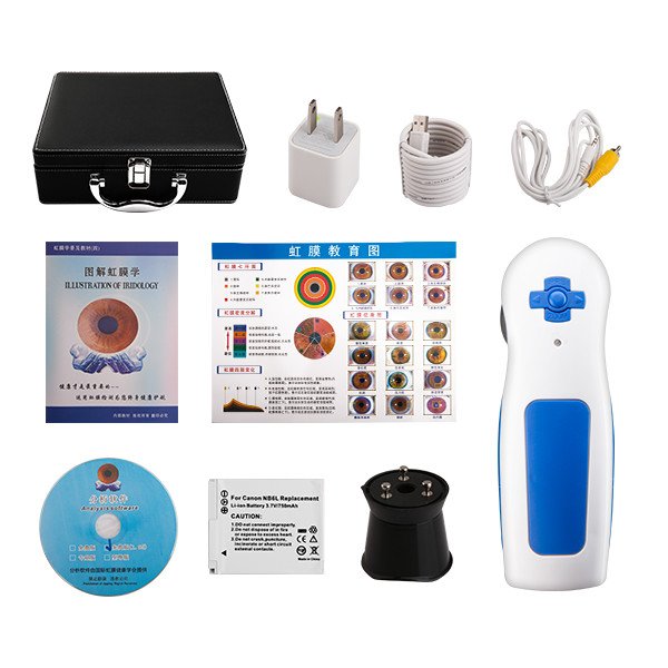 Iridology Iris Diagnosis 4 Professional iridology camera capturing detailed iris structure for case study documentation in clinical setting