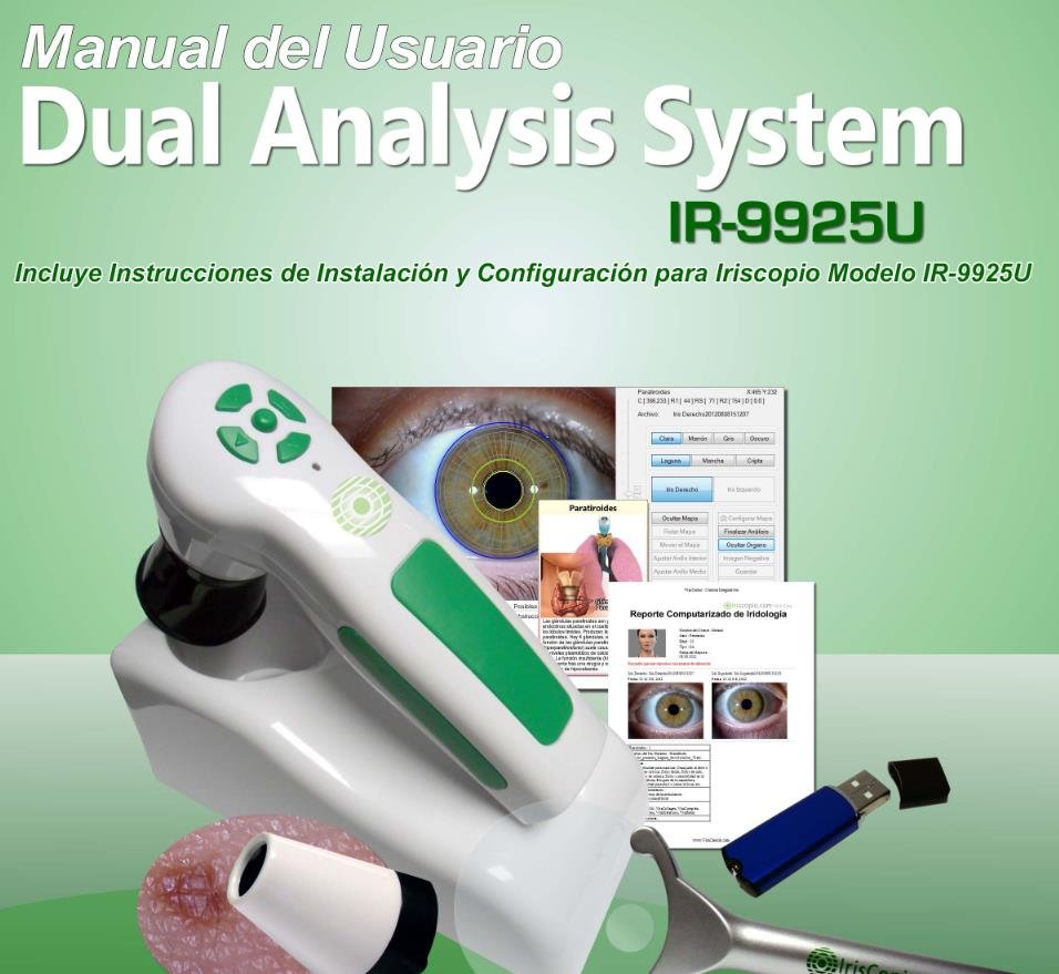 Iridology Books 5 iridology books and software displayed on desk with iris camera
