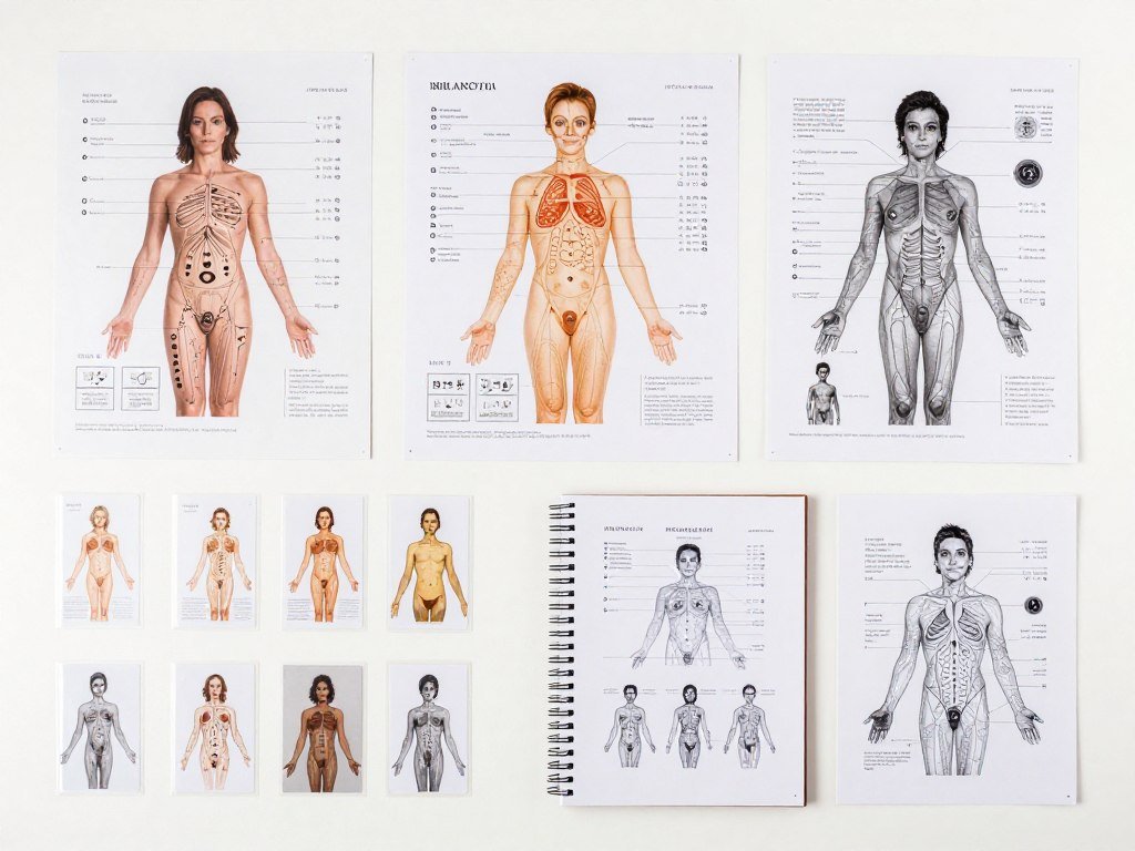 Collection of printable iridology charts in various formats and sizes