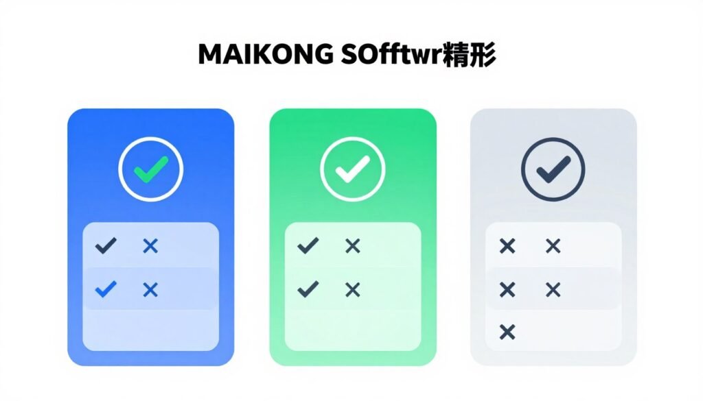 Comparison chart showing MAIKONG iridology software features versus competitors