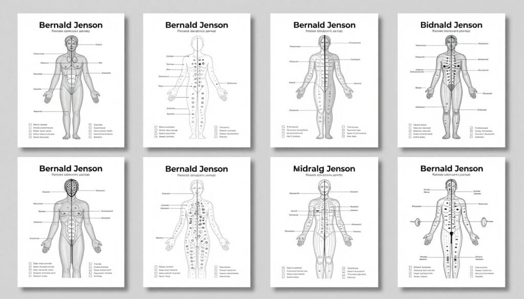 Comparison of different iridology chart styles and formats