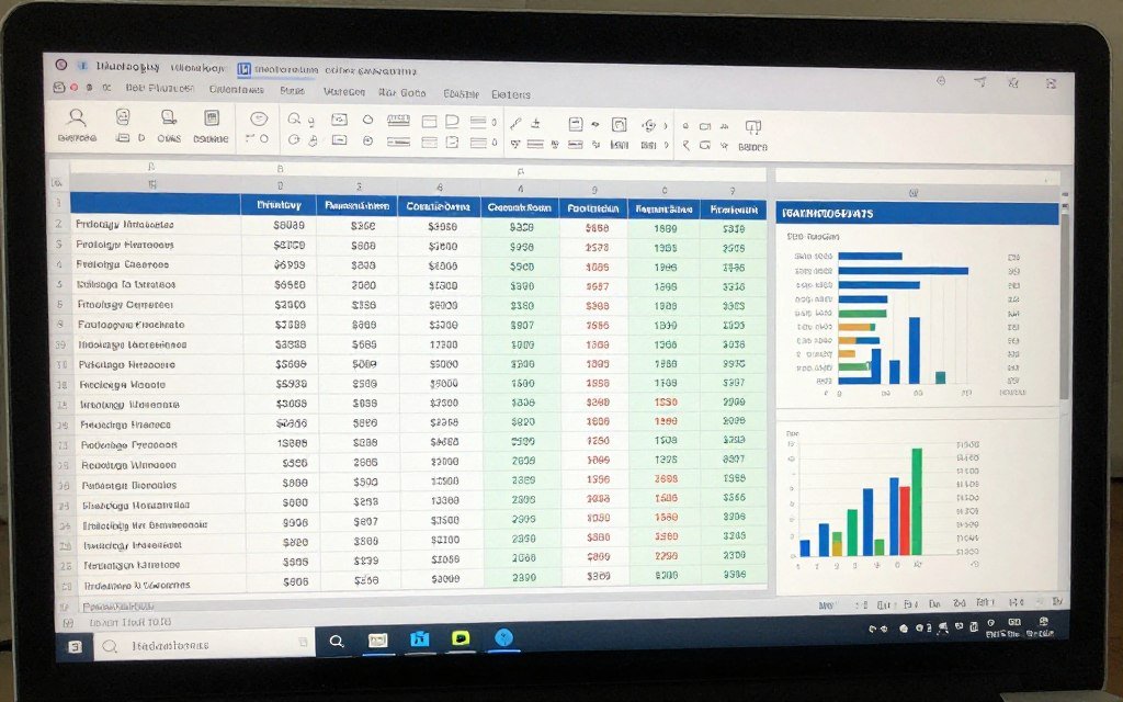 Comparison spreadsheet showing different iridology course options evaluated