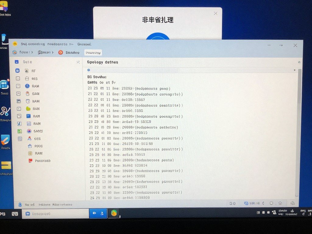 Computer specifications screen showing system requirements for iridology software