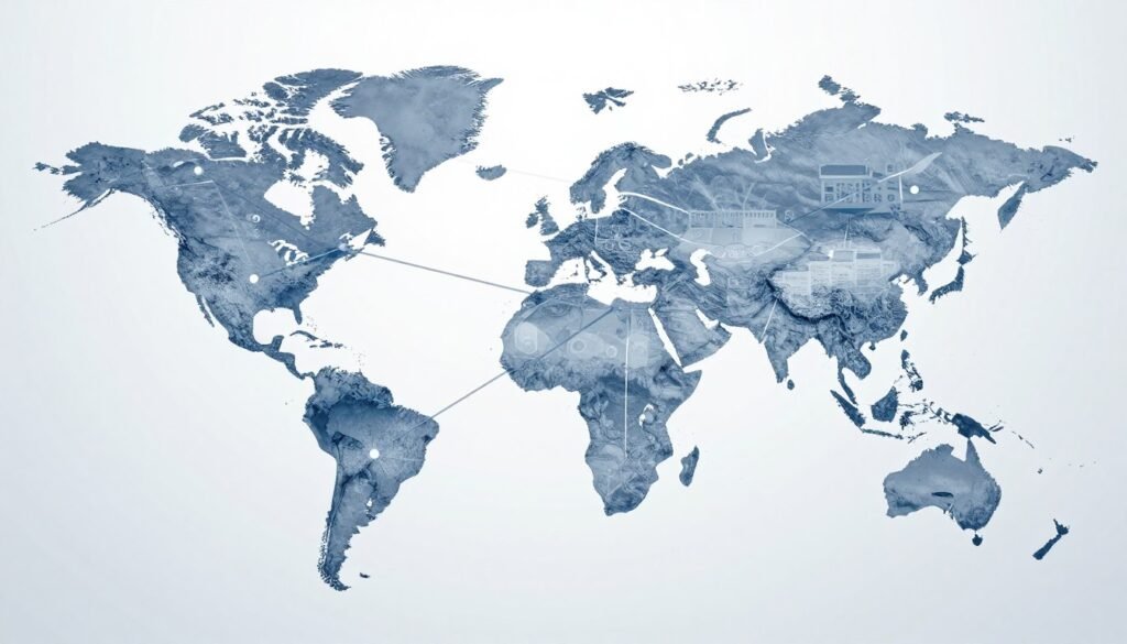MAIKONG global distribution and support network concept