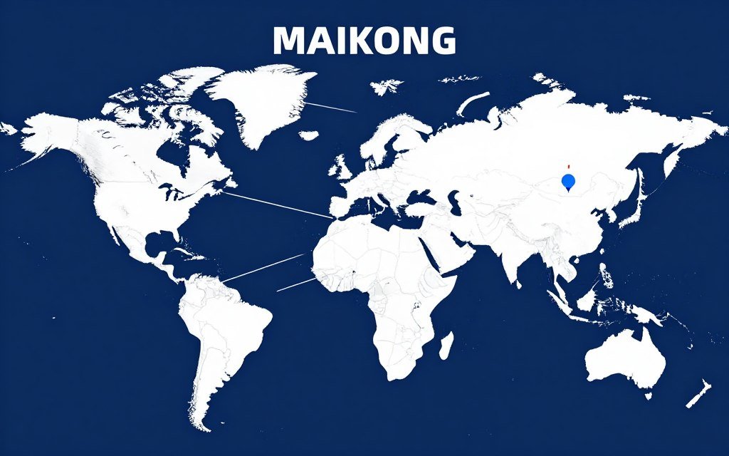 MAIKONG global distribution map showing presence worldwide