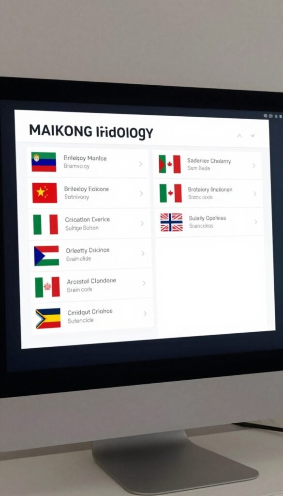 MAIKONG software interface showing language selection menu