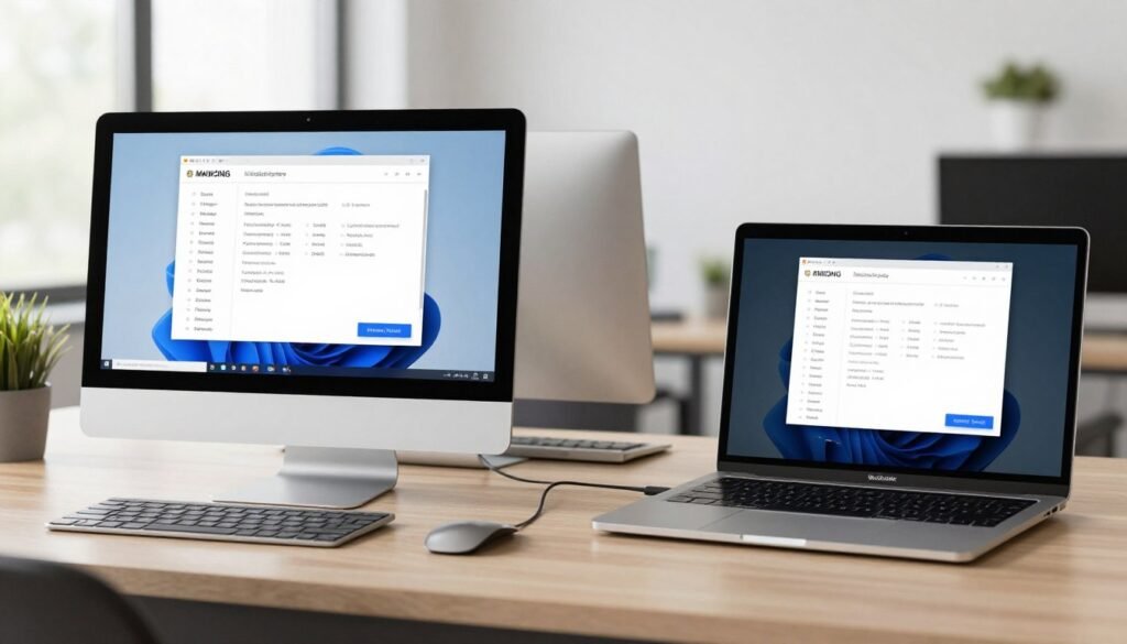 MAIKONG software running on both Windows PC and MacBook