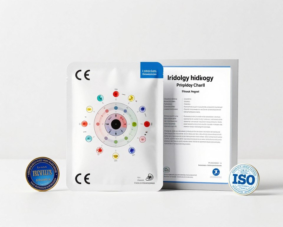 Quality certification and manufacturing standards for professional iridology charts