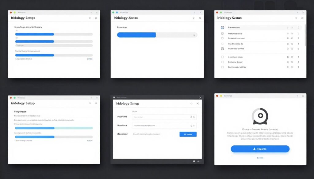 Step-by-step installation wizard screens