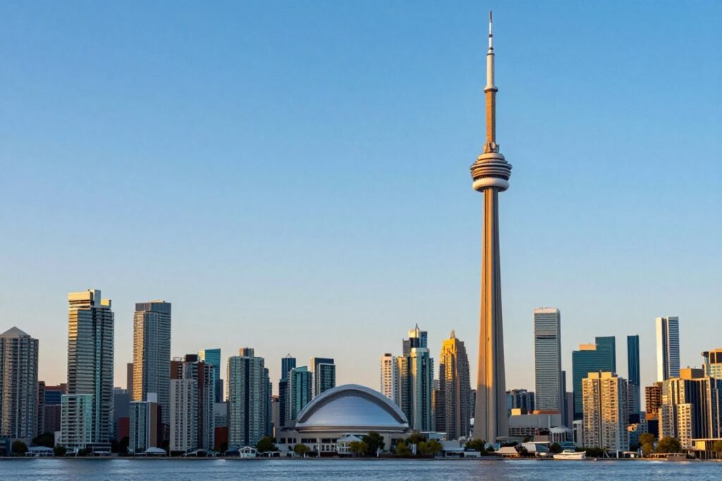 Toronto city skyline representing Canadian training location