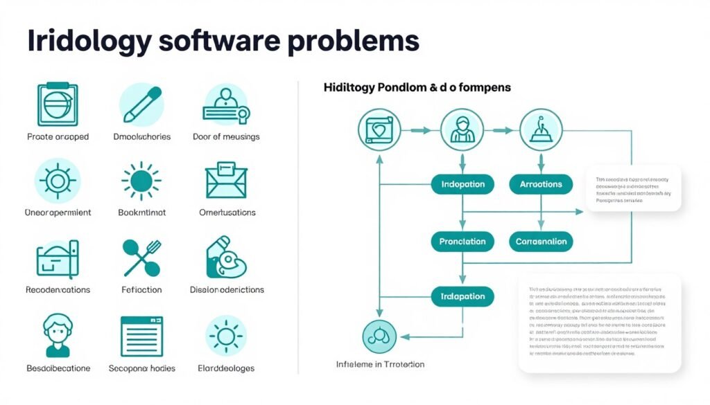 Troubleshooting guide showing common software problems and solutions