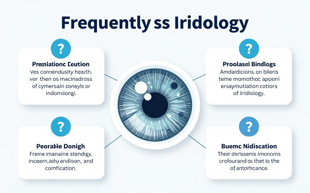 Visual representation of common iridology questions