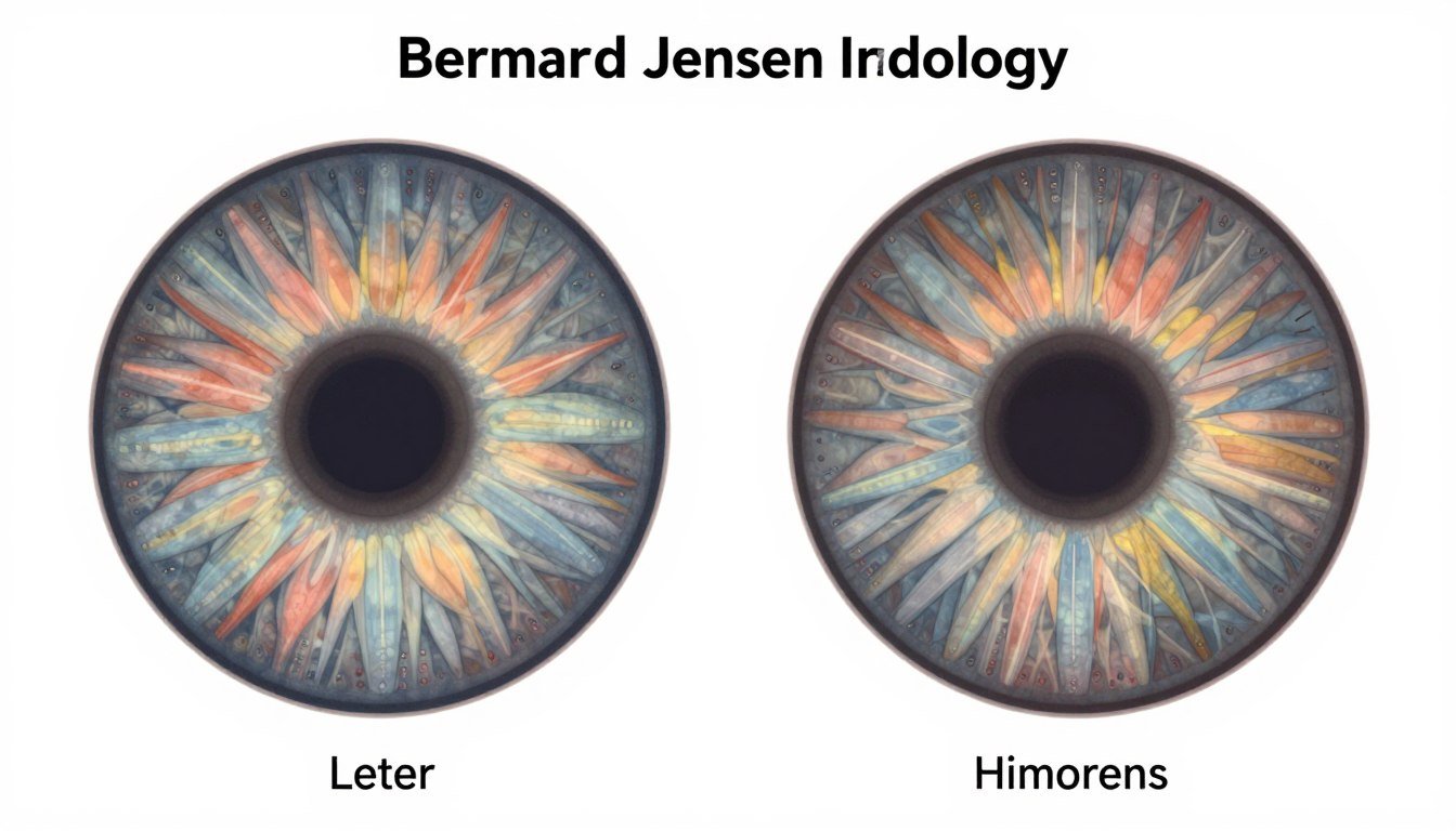 bernard jensen iridology chart complete mapping system