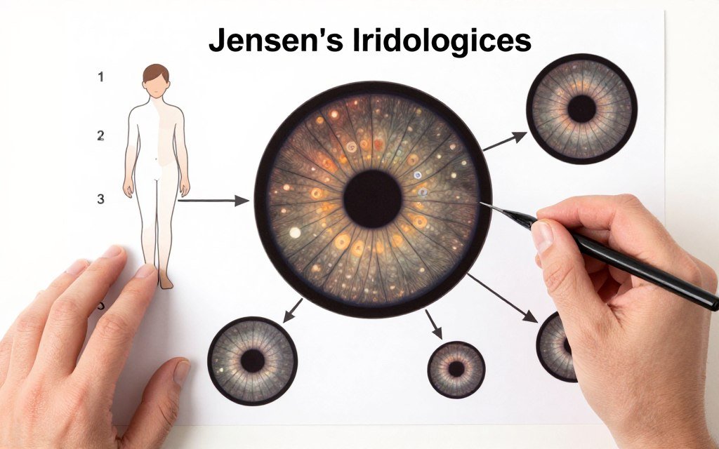 iridology chart how to read jensen method