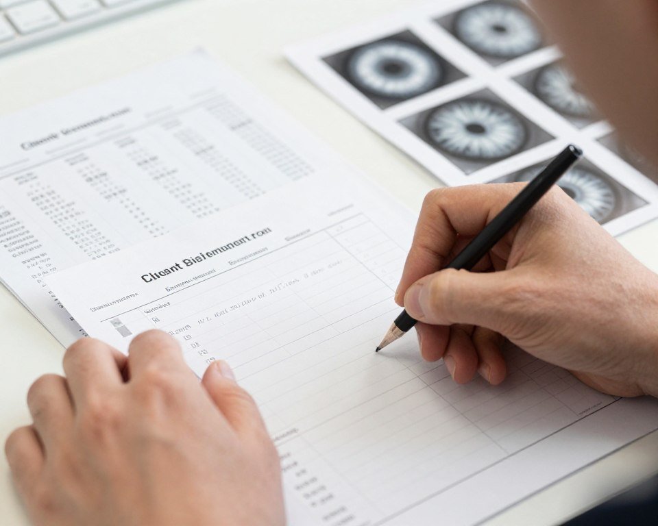 practitioner documenting observations using dr pesek chart reference