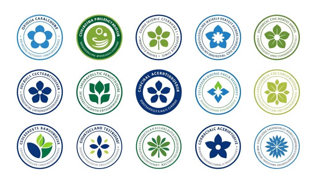 professional accreditation badges from health education bodies