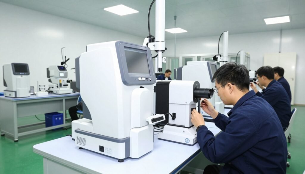 MAIKONG iridology equipment manufacturing facility in Shenzhen China showing quality production MAIKONG iridology equipment manufacturing facility in Shenzhen China showing quality production
